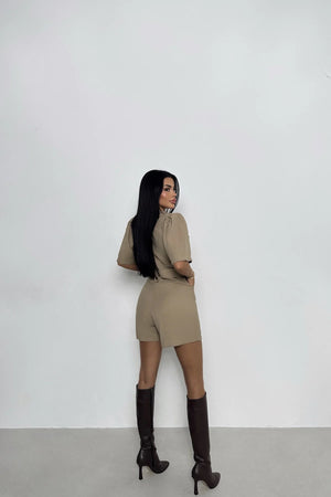 Chic Button-Front Utility Romper