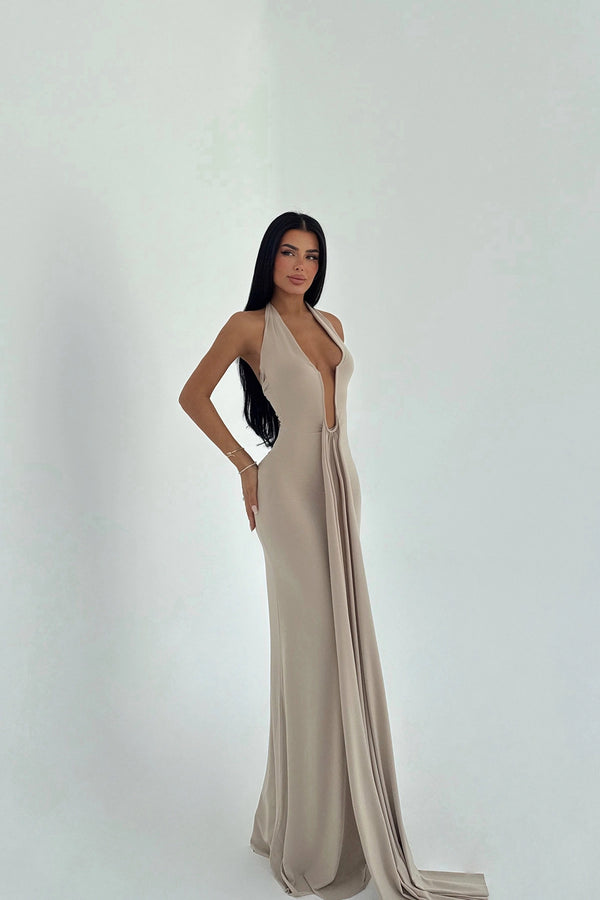 Sloane Halter Neck Maxi Dress