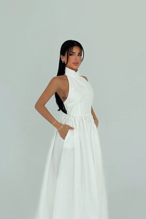 Ramblas Elegant Halter Neck Maxi Dress