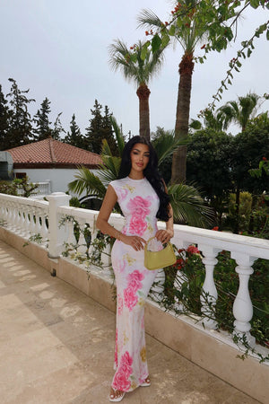 Samsara White Floral Print Dress