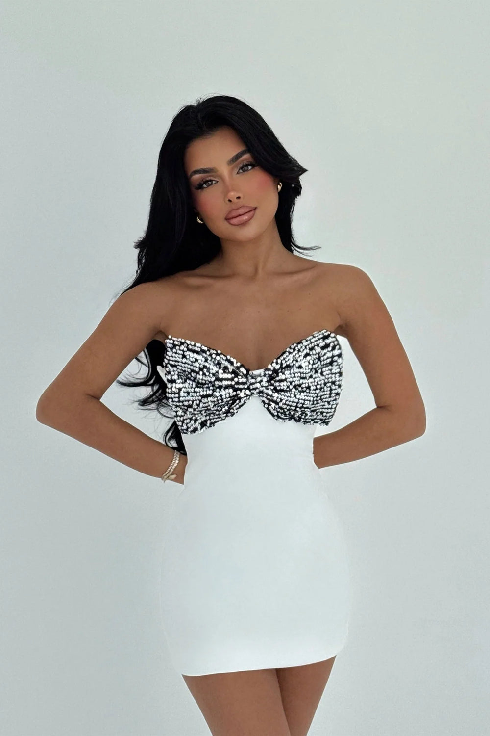 Davia Bow Mini Dress