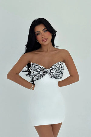 Davia Bow Mini Dress