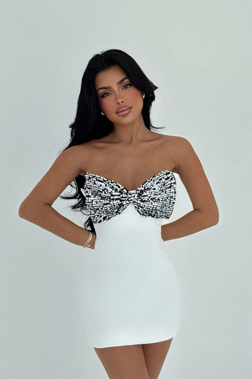 Davia Bow Mini Dress