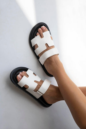Farmer Velcro Printed Leather Slippers