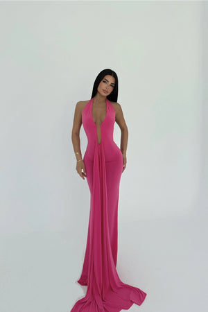 Sloane Halter Neck Maxi Dress