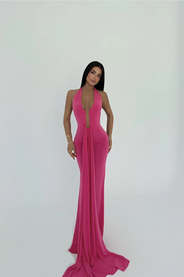 Sloane Halter Neck Maxi Dress
