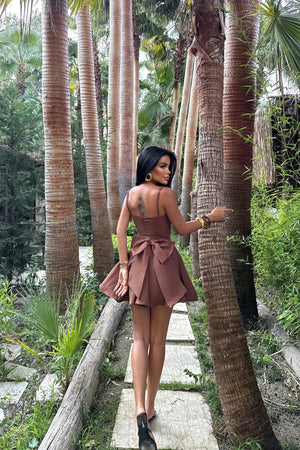 Nolan Elegant Square Neck Mini Dress