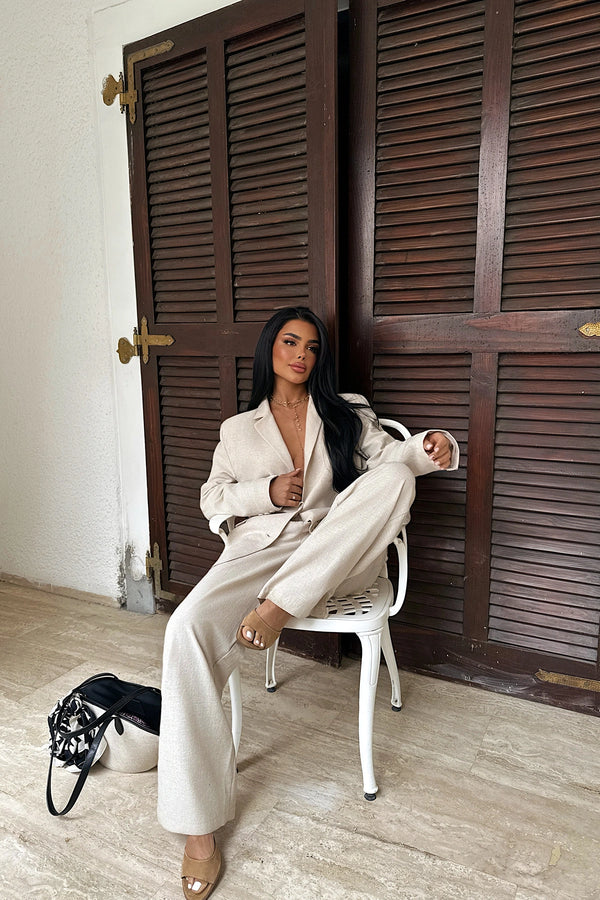 Classic Linen Two-Piece Power Suit