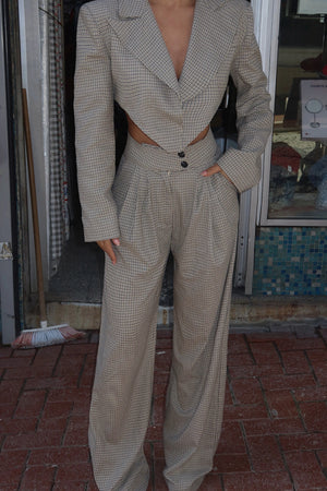 Checkered Power Suit Set