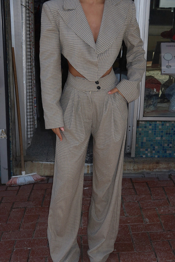 Checkered Power Suit Set