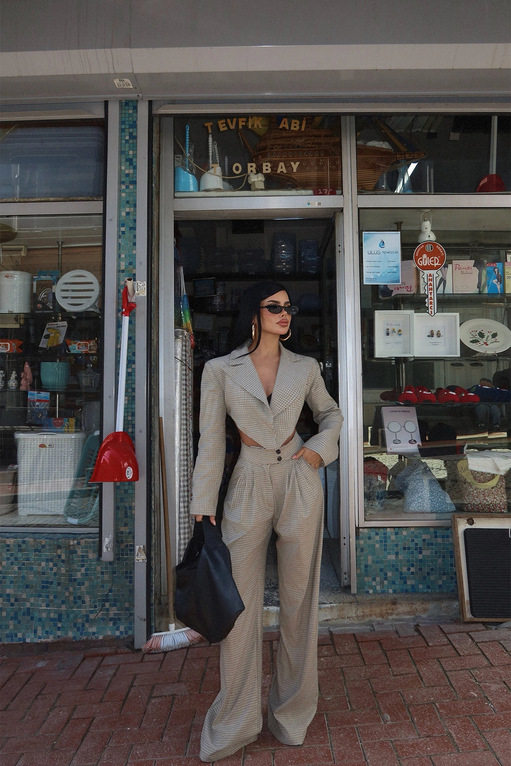 Checkered Power Suit Set
