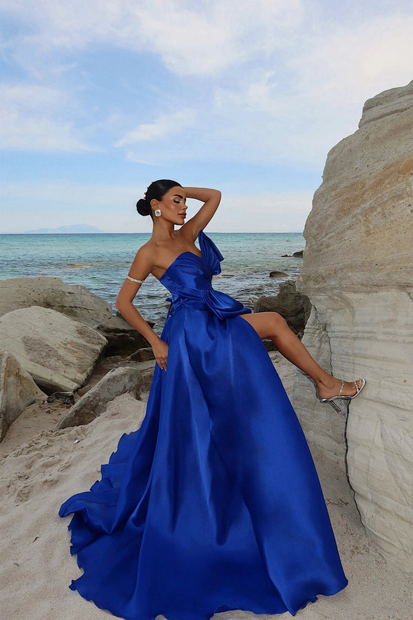 Elegant Off-Shoulder Evening Maxi Dress