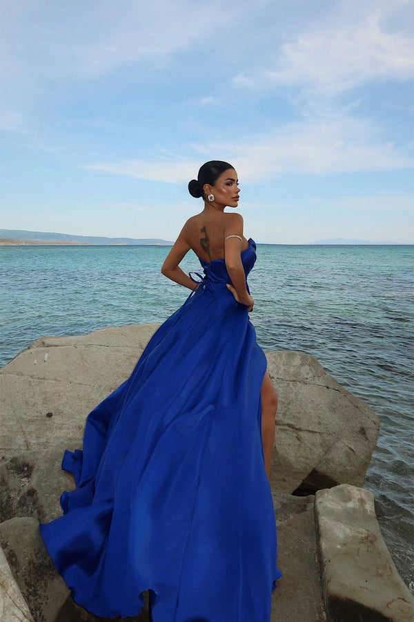 Elegant Off-Shoulder Evening Maxi Dress
