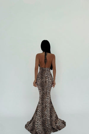 Leopard Luiperd Lace Long Dress