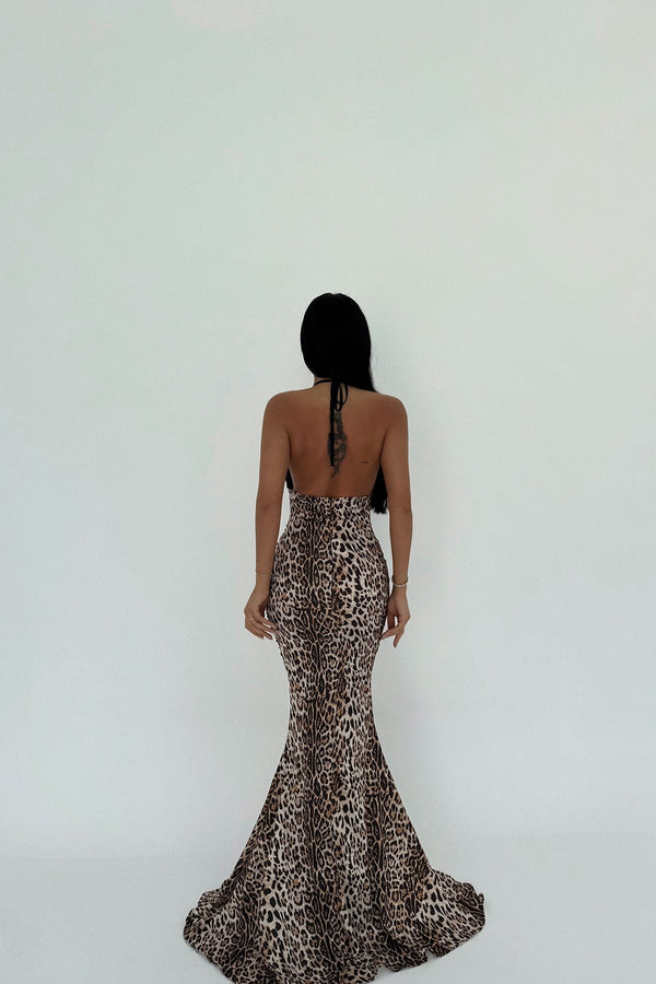 Leopard Luiperd Lace Long Dress