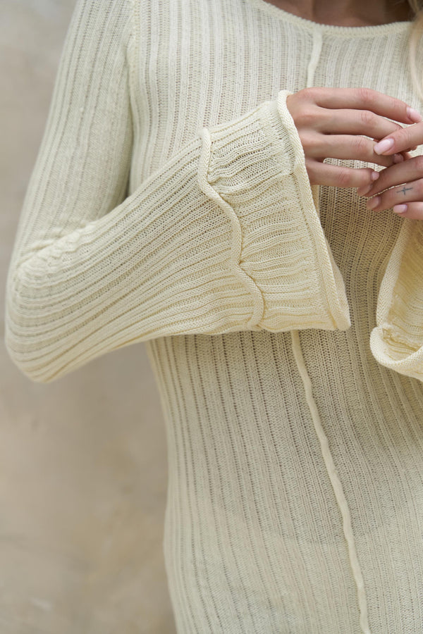 Matias Back Low-Cut Knitwear Maxi Dress