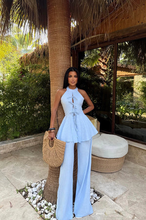 Ostano Sleeveless Linen Jumpsuit