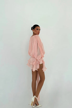 Salerno Blouson Silk Mini Dress
