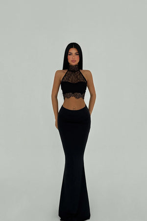 Sindela Ruched Backless Maxi Dress