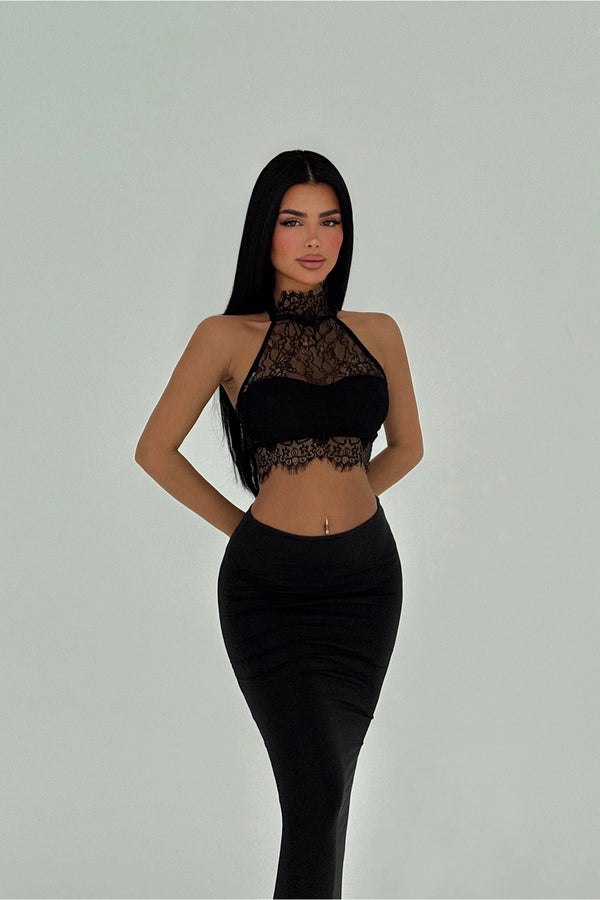 Sindela Ruched Backless Maxi Dress