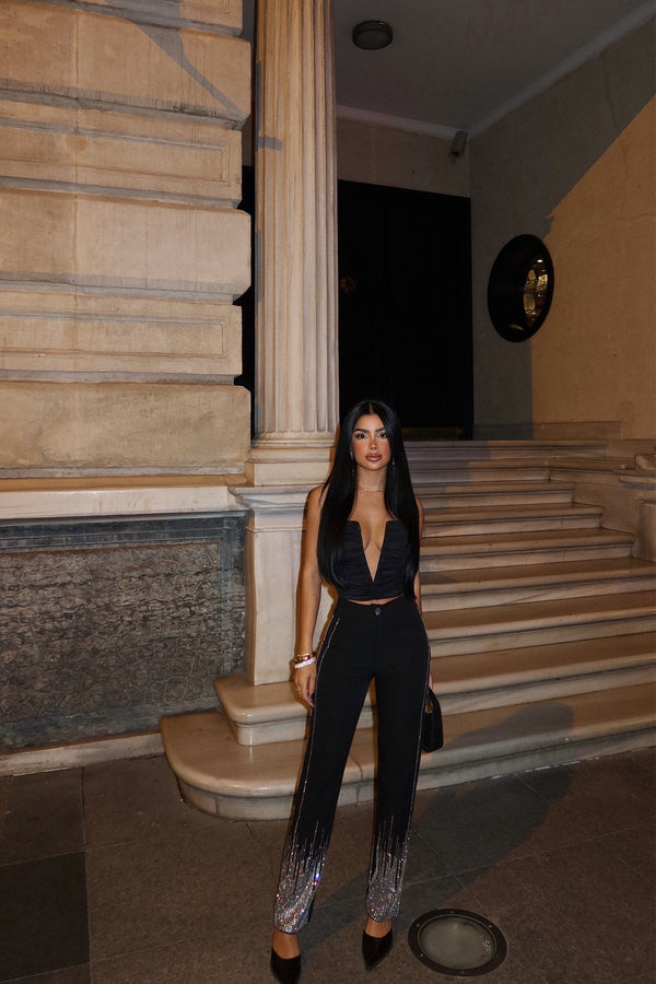 Peta Stone Glitter Trousers