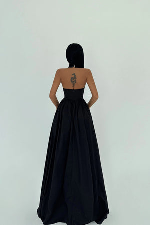 Ramblas Elegant Halter Neck Maxi Dress