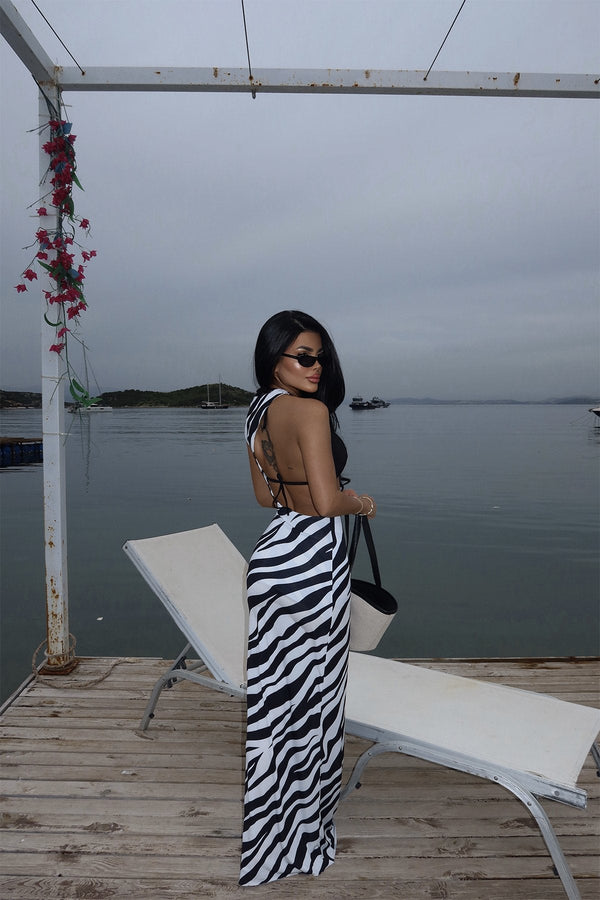 Black Santinara Pareo Dress