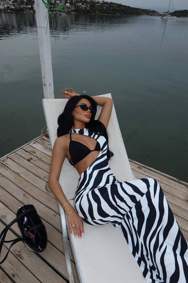 Black Santinara Pareo Dress