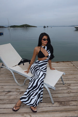Black Santinara Pareo Dress