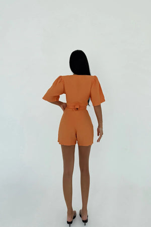 Chic Button-Front Utility Romper