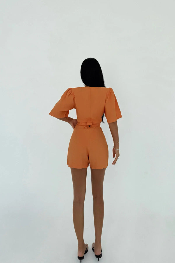 Chic Button-Front Utility Romper