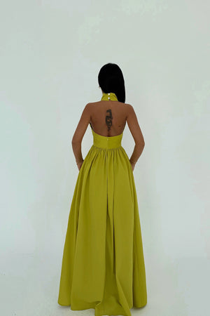 Ramblas Elegant Halter Neck Maxi Dress