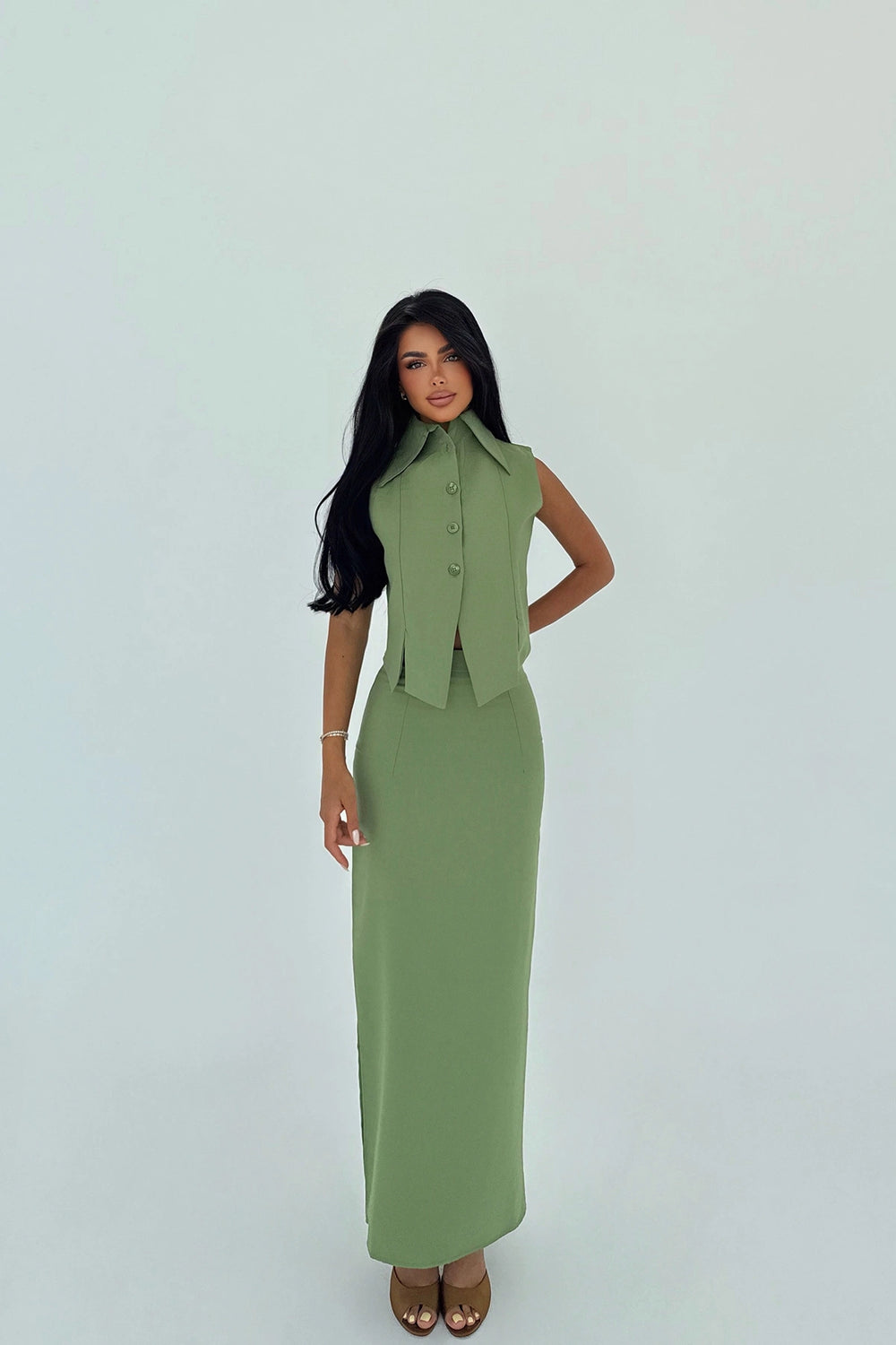 Sheril Sleeveless Maxi Suit